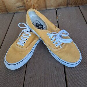 VANS Authentic Canvas Yellow Shoe Unisex Size 8W / 6.5M EUC